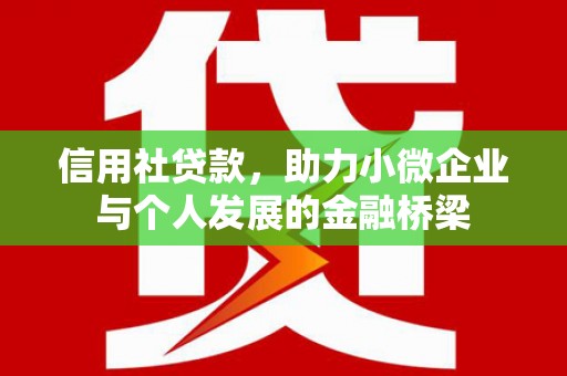 长洲信用社贷款，助力小微企业与个人发展的金融桥梁