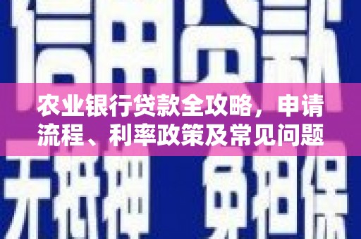 长洲农业银行贷款全攻略，申请流程、利率政策及常见问题解析