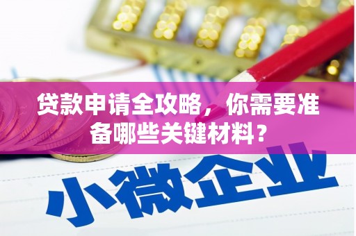 长洲贷款申请全攻略，你需要准备哪些关键材料？
