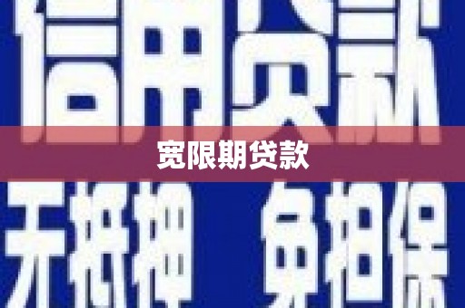 长洲宽限期贷款