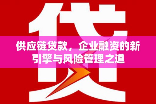 长洲供应链贷款，企业融资的新引擎与风险管理之道