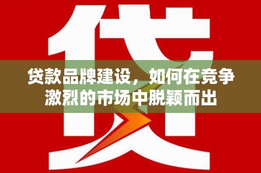 长洲贷款品牌建设，如何在竞争激烈的市场中脱颖而出