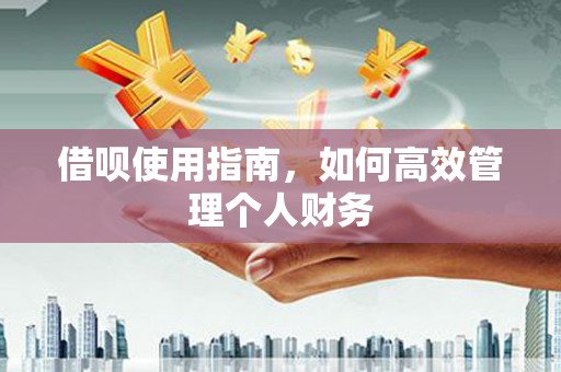 长洲借呗使用指南，如何高效管理个人财务