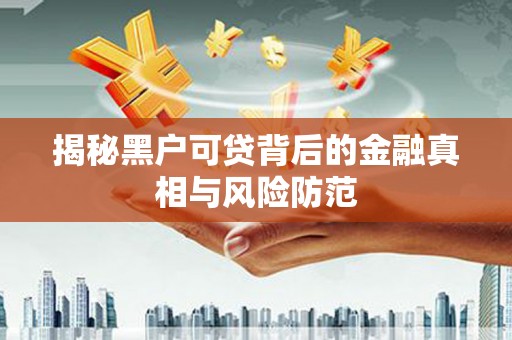 长洲揭秘黑户可贷背后的金融真相与风险防范