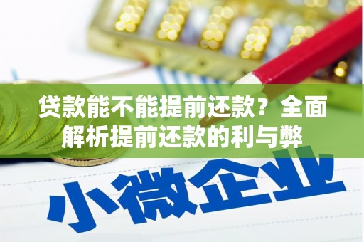 长洲贷款能不能提前还款？全面解析提前还款的利与弊