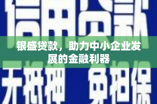 长洲银盛贷款，助力中小企业发展的金融利器