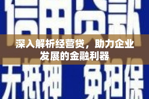 长洲深入解析经营贷，助力企业发展的金融利器