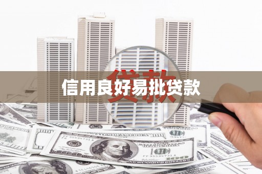 长洲信用良好易批贷款