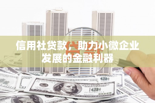 长洲信用社贷款，助力小微企业发展的金融利器