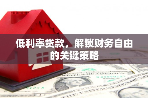 长洲低利率贷款，解锁财务自由的关键策略