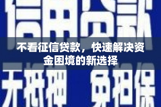 长洲不看征信贷款，快速解决资金困境的新选择