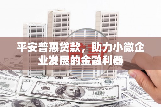 长洲平安普惠贷款，助力小微企业发展的金融利器