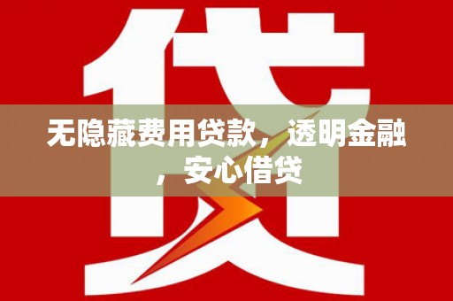 长洲无隐藏费用贷款，透明金融，安心借贷