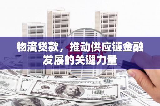 长洲物流贷款，推动供应链金融发展的关键力量