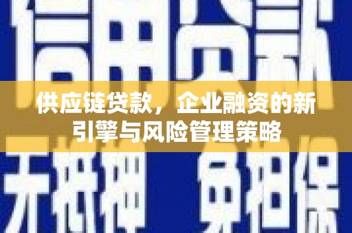 长洲供应链贷款，企业融资的新引擎与风险管理策略