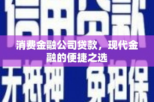 长洲消费金融公司贷款，现代金融的便捷之选