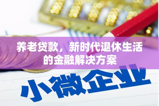 长洲养老贷款，新时代退休生活的金融解决方案