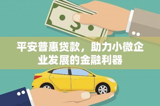 长洲平安普惠贷款，助力小微企业发展的金融利器