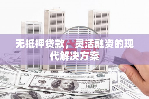 长洲无抵押贷款，灵活融资的现代解决方案