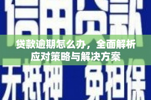 长洲贷款逾期怎么办，全面解析应对策略与解决方案