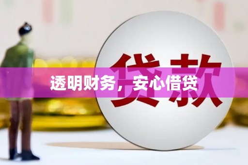 长洲透明财务，安心借贷