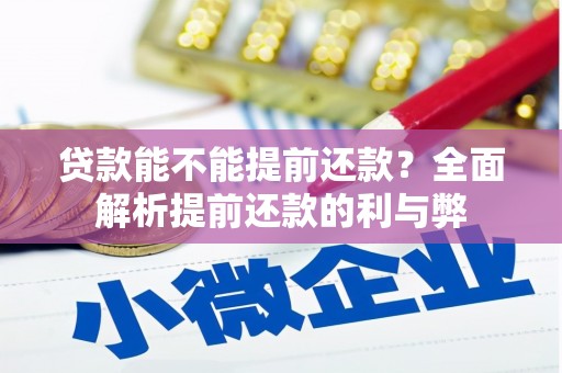 长洲贷款能不能提前还款？全面解析提前还款的利与弊