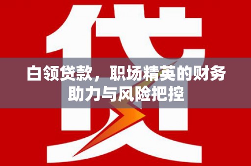 长洲白领贷款，职场精英的财务助力与风险把控